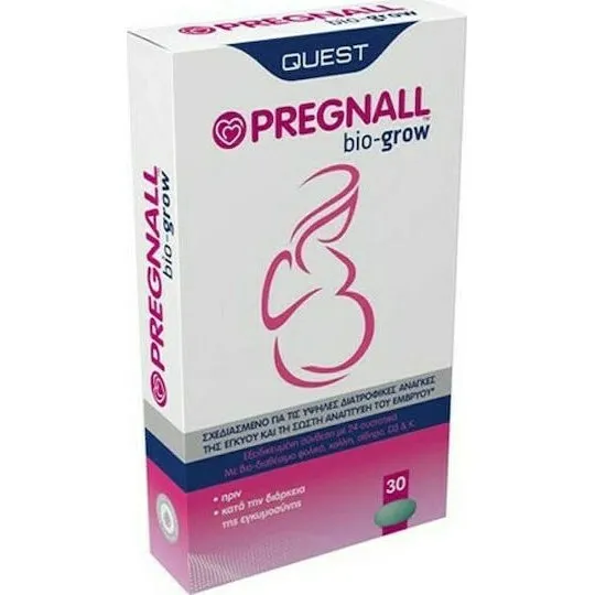 Quest Pregnal Bio Grow Schwangerschaftsergänzung, 30 Kapseln