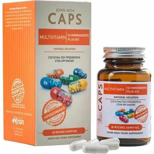 John Noa Caps Multivitamin Plus Q10 – Energie & Immunsystem (30 Kapseln)