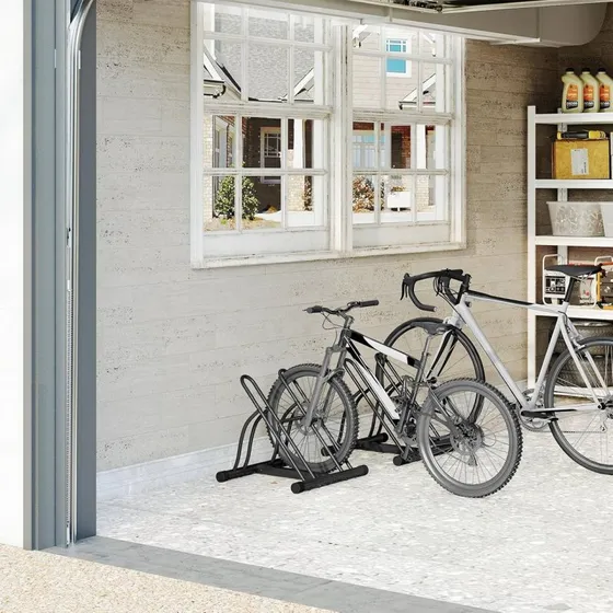 WOLTU Fahrradständer Boden 2-Fach schwarz