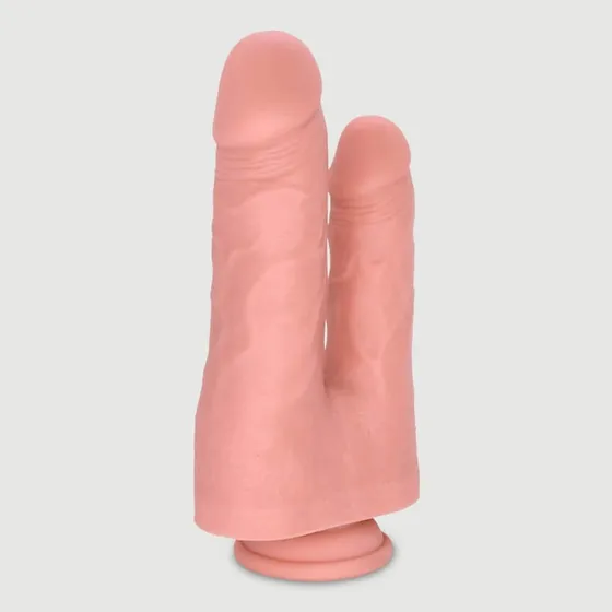 Sexopolis Eric 22 cm Doppel-Dildo aus Silikon mit Saugnapf, Hautfarben