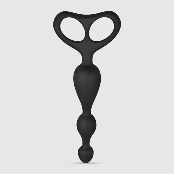 Sexopolis Anal Beginner's Starter Silikon Anal Perlen mit Griff - Schwarz