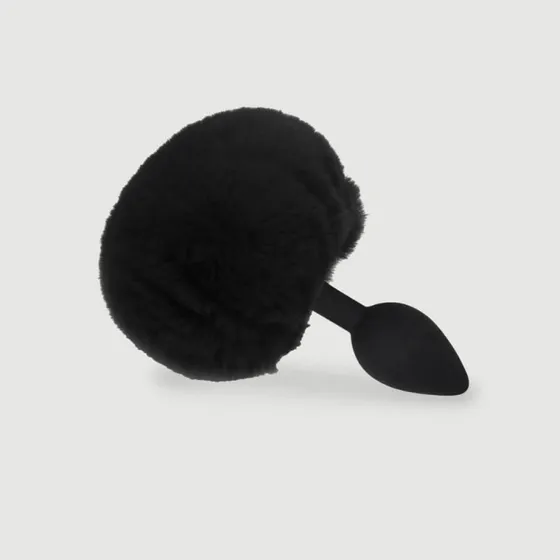 Sexopolis Silikon Bunny Tail Butt Plug für Anfänger - Schwarz