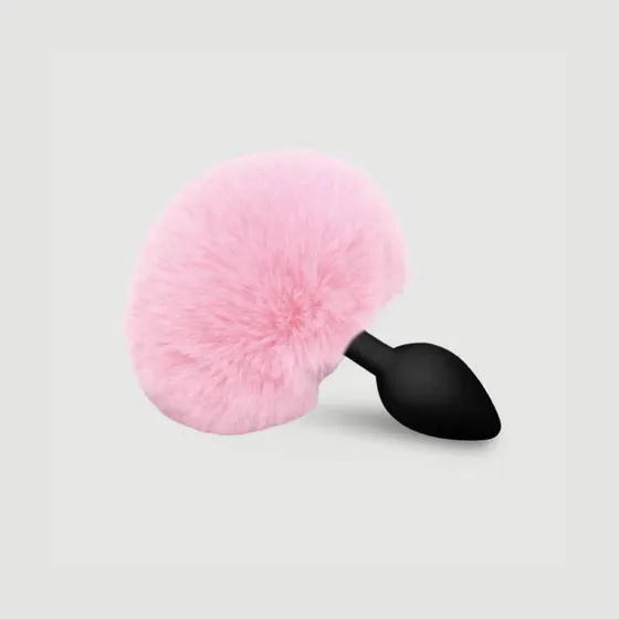 Sexopolis Kleiner Bunny Tail Butt Plug aus Silikon - Pink