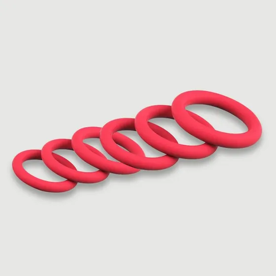 Sexopolis Male Collection Silikon Cock Ring Set - Rot