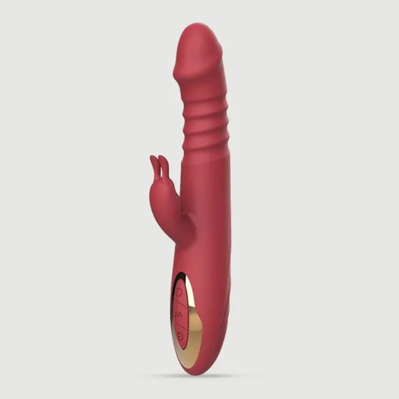 Sexopolis Vegas Silikon-Vibrator mit Rippen & Bulge Tip - Rot