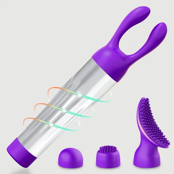 Exis Mini-Vibrator mit austauschbaren Silikonspitzen - Lila