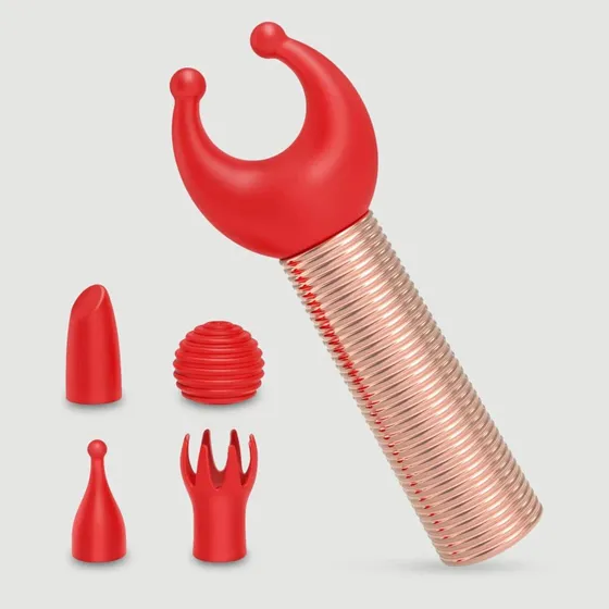 Numi Mini-Vibrator mit austauschbaren Silikonspitzen - Orange