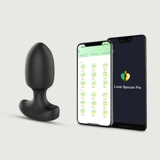 Sexopolis The Smooth Butt App-basierter Silikon Butt Plug - Schwarz