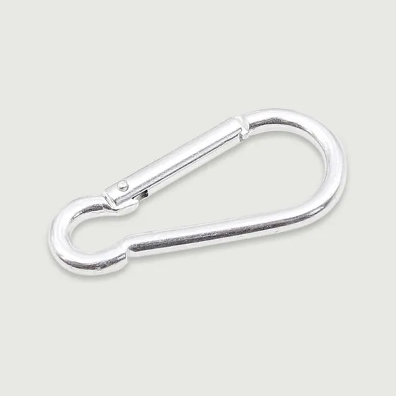 Karabinerhakenverbinder aus Metall - Silber