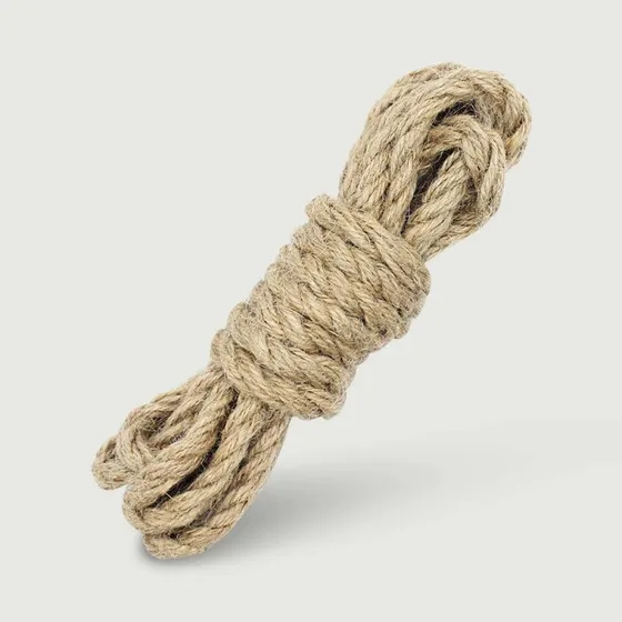Sexopolis Hanf-Fesselseil, grobe Strickung, 5 m, Braun