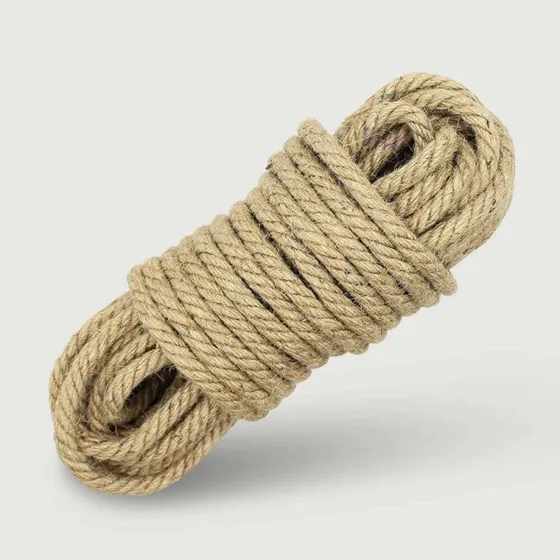Sexopolis Hanf-Fesselseil mit grober Strickerei, 10 m, Braun