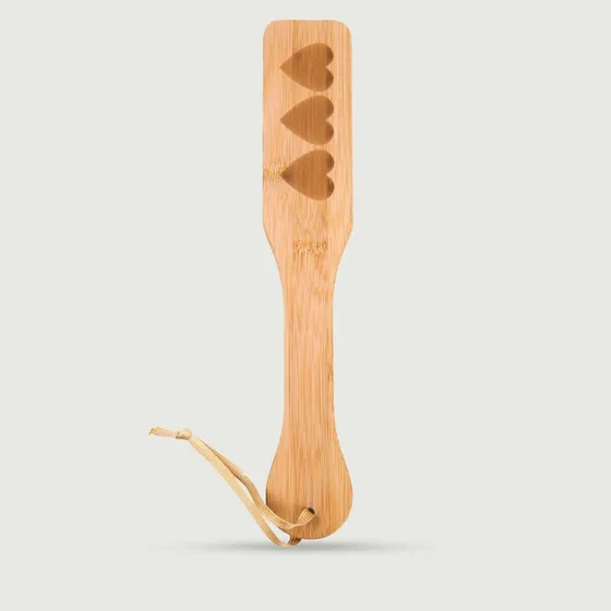 Wooden Love Serie Bambus Paddel mit geschnitzten Herzen