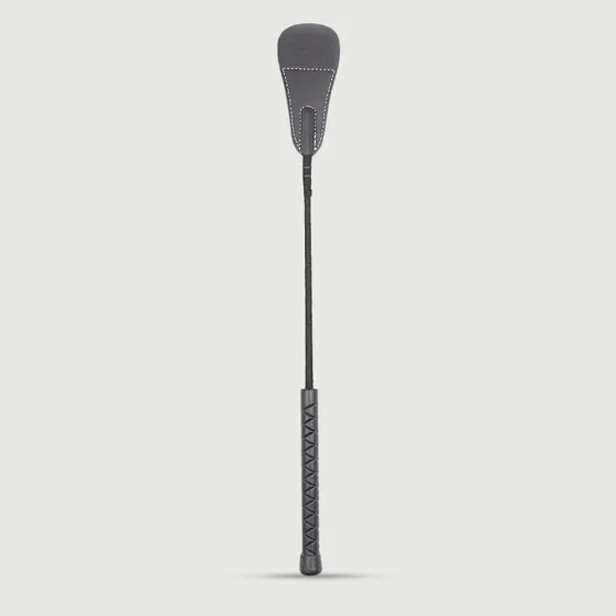 Lederschere mit geflochtenem Griff und gebogener Spitze, 46,5 cm, Schwarz