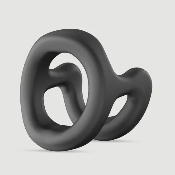 H-förmiger Silikon-Cockring - Schwarz