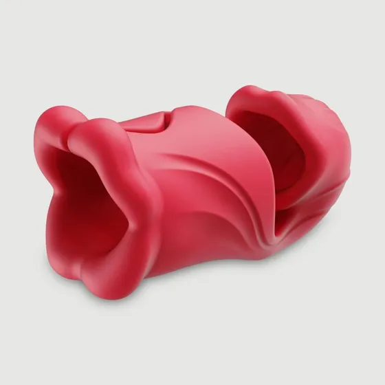 Open Your Flower Silikon-Masturbator mit Vibration - Rot