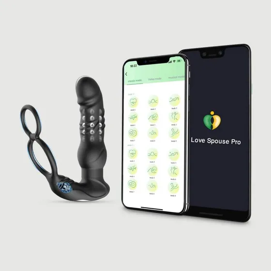 Der Boss Silikon Prostata-Stimulator mit Cock Ring, App-gesteuert