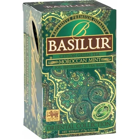 Basilur Marokkanischer Minztee, 25 Portionsbeutel