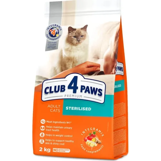CLUB 4 PAWS Premium Sterilized Huhn Trockenfutter, 2kg