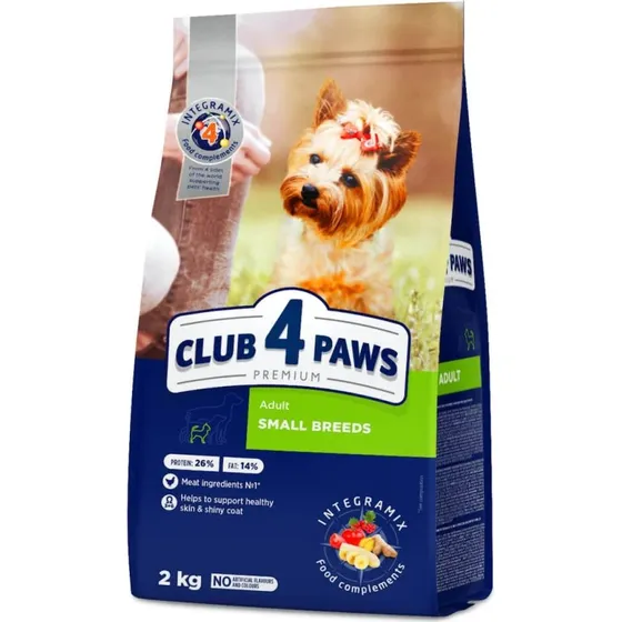 CLUB 4 PAWS Premium Hundetrockenfutter Huhn, XS-S, 2kg