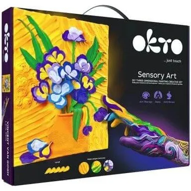 Okto Kreativ-Set Sensory Art Schwertlilien, 30 x 40 cm