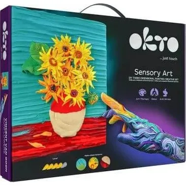 Okto Kreativ-Set Sensory Art Sonnenblumen, 30 x 40 cm