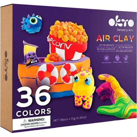 OktoClay Air Clay Kreationsset, 36 Farben, ab 3 Jahren