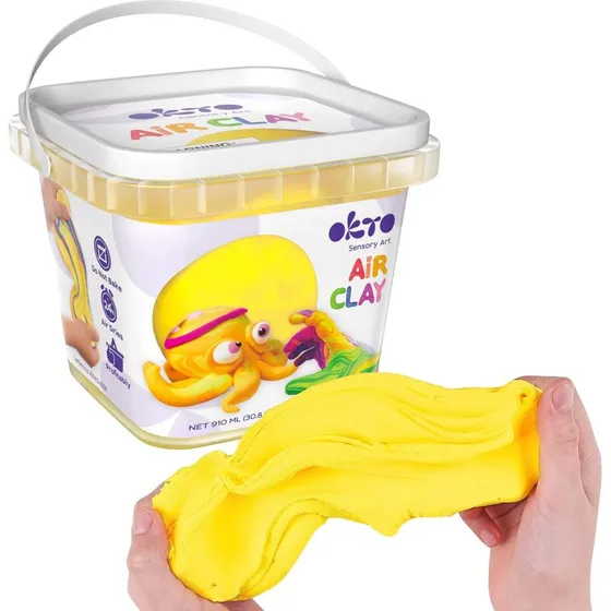 OktoClay Kreationsset Air Clay Gelb, 200 g, ab 3 Jahren