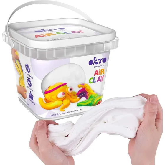 OktoClay Kreationsset Air Clay, Weiß, 200 g