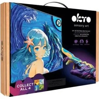 OktoClay Manga Water 3D Malset mit leichter Knete, 29 x 29 cm