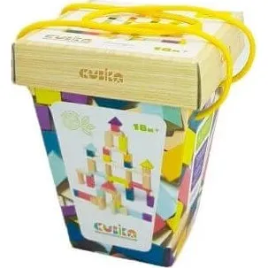 Cubika Holzspiel Set mit 50 Bausteinen