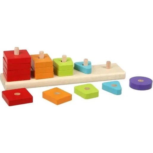 Cubika Holzspielzeug Sorter Geometrische Formen 01 ab 18 Monaten
