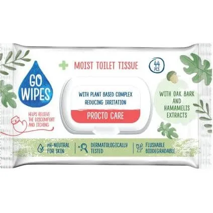 Procto Care Go Wipes Feuchtes Toilettenpapier, 44 Stück