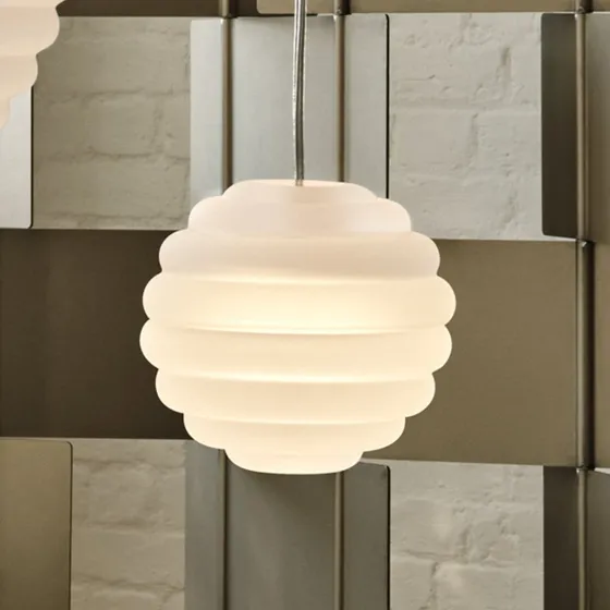 Tom Dixon Press Sphere Mini LED-Hängelampe, gefrostet, 15 cm