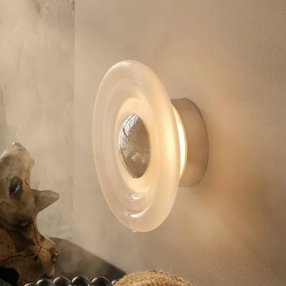 Tom Dixon Press Sphere Mini LED-Wandlampe, gefrostet, Ø 22 cm