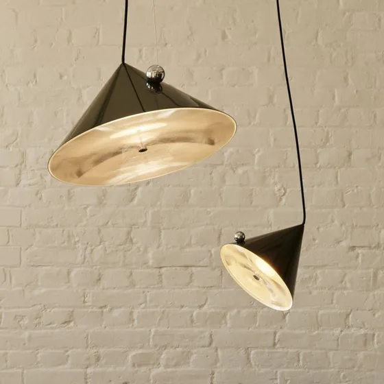 Tom Dixon LED-Hängelampe Pose, Grün, Ø 25 cm, Stahl, dimmbar