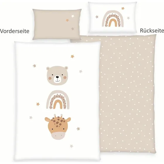 Baby Best Renforcé Wende-Bettwäsche Little Friends 40x60/100x135 cm