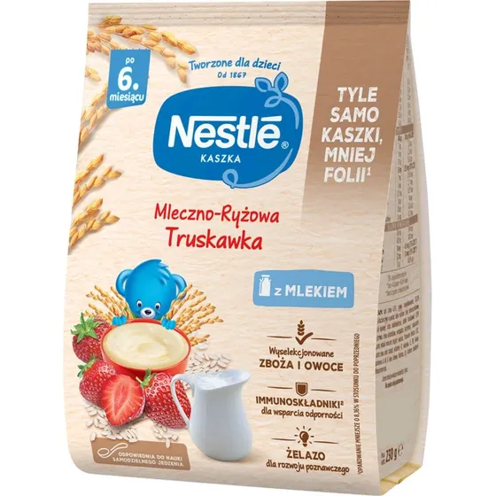 Nestlé Milch-Reis-Brei Erdbeere für Babys ab 6 Monaten, 230 g