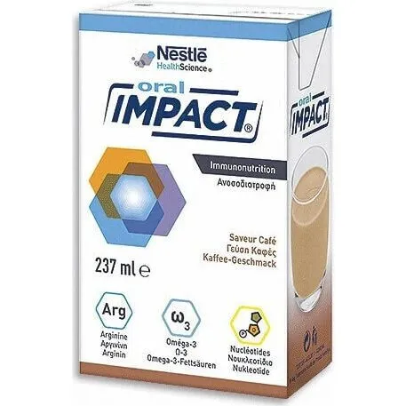 Nestlé Impact Oral RTD Immunnährstoffgetränk Kaffee 3x237ml