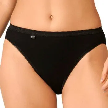 Sloggi Basic Plus Tai Briefs Damen Schwarz Baumwolle Größe 48