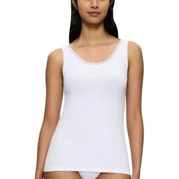 Triumph Feel Of Cotton Tank Top Weiß Damen Größe 48