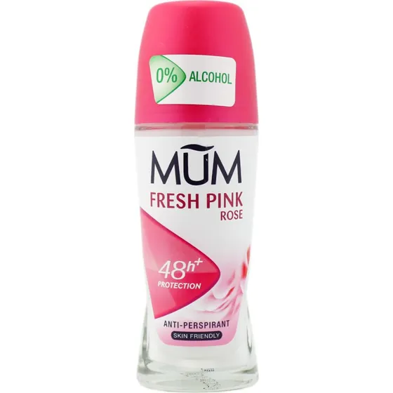 MUM Fresh Pink Roll-On Deo 50 ml – Rosenduft, Antitranspirant