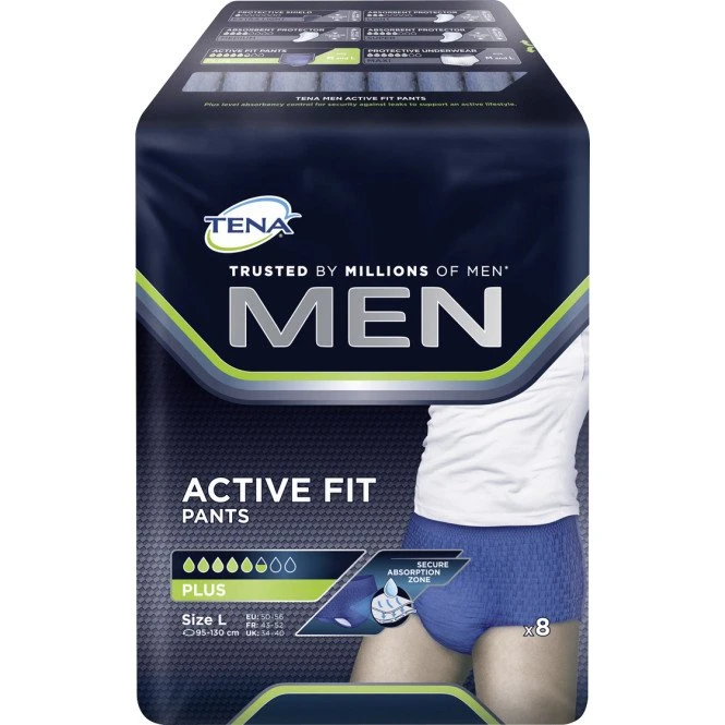 TENA Men Pants Active Fit Plus Größe L (8 Stück)