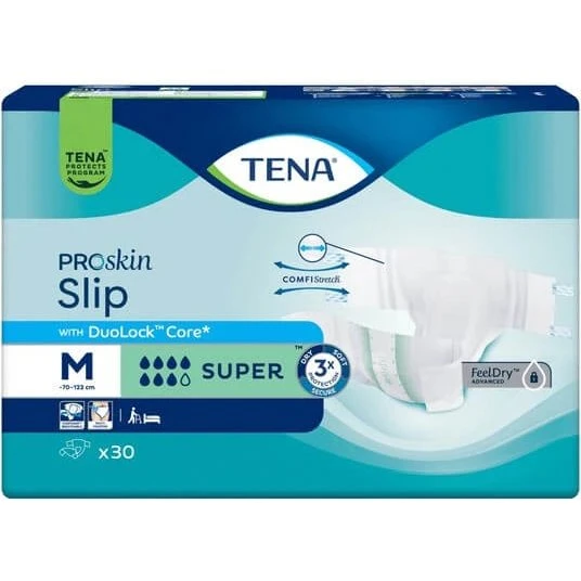 TENA Slip ProSkin Super Inkontinenzhose, Größe M, 30 Stück