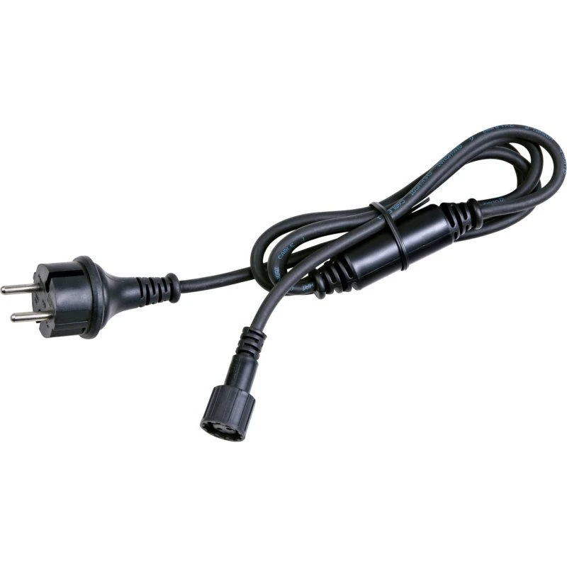 Chrissline Startkabel 1,5m mit Stecker, Schwarz, IP44