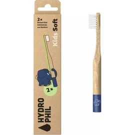 Hydrophil Kinder-Zahnbürste Elefant Bambus Doppelpack
