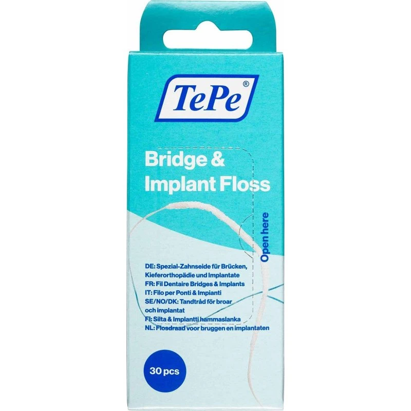 TePe Bridge & Implant Floss, 30 Fäden