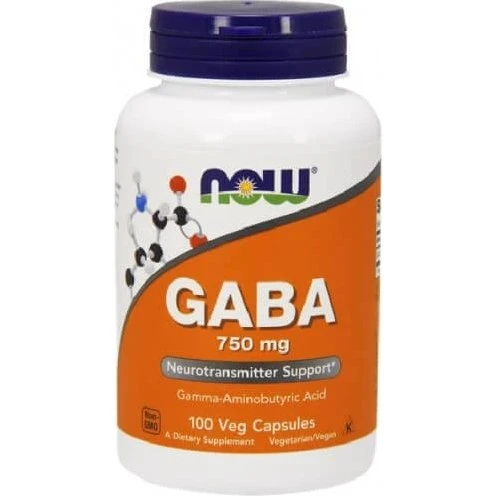 Now Foods GABA 750 mg - 100 vegane Kapseln
