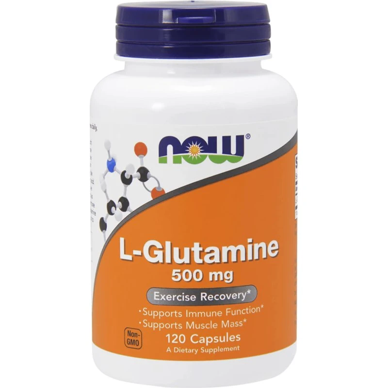 Now Foods L-Glutamin 500mg 120 pflanzliche Kapseln