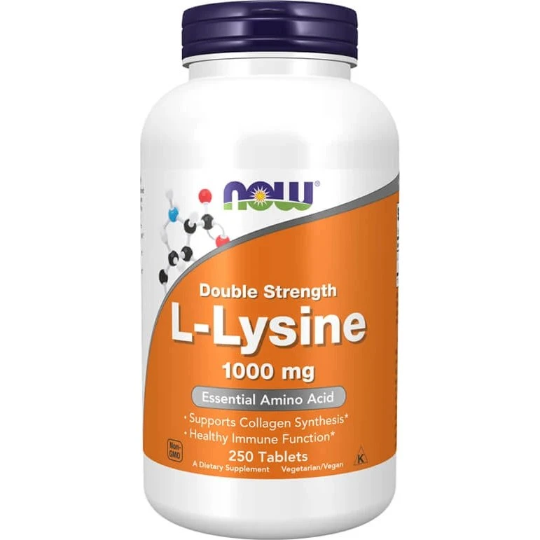 Now Foods L-Lysin 1000 mg, 250 vegetarische Tabletten
