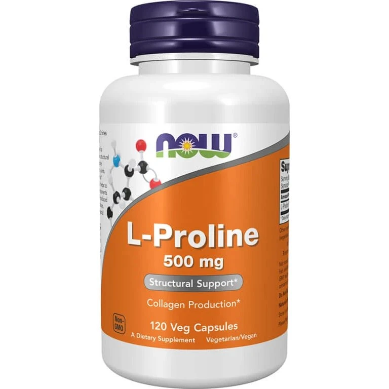 Now Foods L-Prolin 500 mg, 120 Kapseln